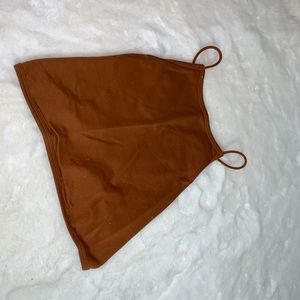 Forever 21 Mock Neck, Criss Cross Back Crop Top